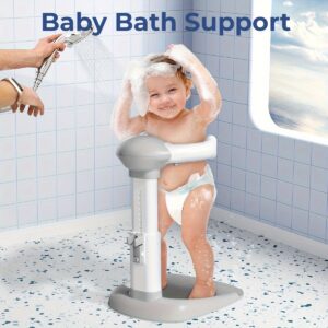 Adjustable Baby Bathtub Stand- Ergonomically Designed And Sturdy Support for Babies Taking a Bath, with Adjustable Height And Safety Handle- The Perfect Baby Bath And Birthday Gift, Summer Essential And New Mom'S Gift