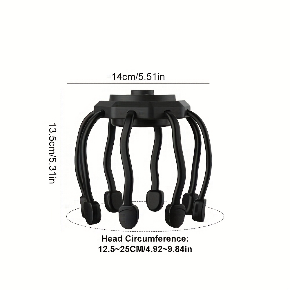 8-Finger Scalp Massager - Portable, USB Rechargeable Electric Head Massager with 3 Modes for Deep Relaxation And Relax, Relax Device | Modern Headgear | Rechargeable Battery, Scalp Massage - Image 2