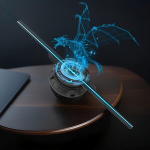 3D Hologram Projection Light Naked Eye 3D Stereoscopic Suspended LED Small Easy To Install, 3D Projection, Table Lamp, Party, Bedroom Lighting, Home Décor, Gift, Advertising Entertainment, New Year, Valentine'S Day, Novelty And Unique Gift