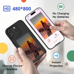 [HD Version] NFC E-Ink Phone Case, Change The Photo On The Case Anytime. Smart DIY Case With One Tap Via The App. Built-in Memo, Calendar, And AI Photo Generation. The Latest Generation Four-color Screen, Enhanced Drop Protection, A Fun Holiday Gift. Compatible With for iphone 13/14/15 Pro Max Series.