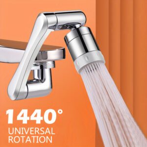 1pc Copper Alloy Universal Swivel Faucet Spray Head - 1440°, Easy-to-Install, Perfect for Kitchen Faucet, Sink Accessories, Extension Faucet (Ideal Valentine's Day Gift)