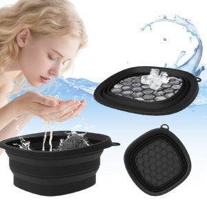 Foldable Silicone Ice Relax Face Basin with Detachable Ice Trays & 30° Ergonomic Edge - Portable Cold Compress for Skincare, Facial Cooling, Reduce Redness/ - Travel-Friendly Design, No Battery Needed, Ice Relax for Face, Skincare Accessory, Ergonomic Design, Easyclean Material