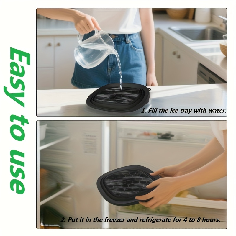 Foldable Silicone Ice Relax Face Basin with Detachable Ice Trays & 30° Ergonomic Edge - Portable Cold Compress for Skincare, Facial Cooling, Reduce Redness/ - Travel-Friendly Design, No Battery Needed, Ice Relax for Face, Skincare Accessory, Ergonomic Design, Easyclean Material - Image 3